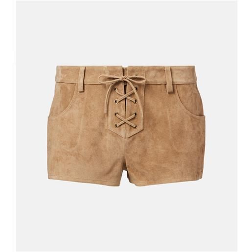 Isabel Marant shorts delma in suede a vita bassa