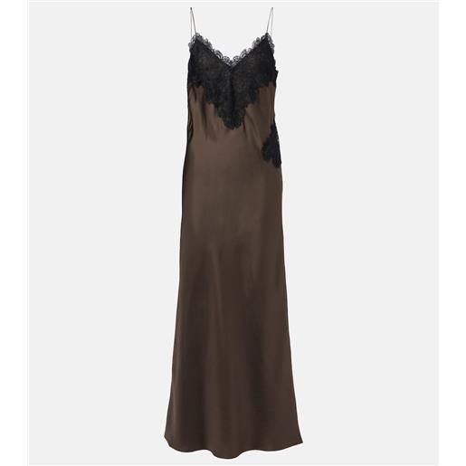 Rohe róhe abito sottoveste in seta con pizzo