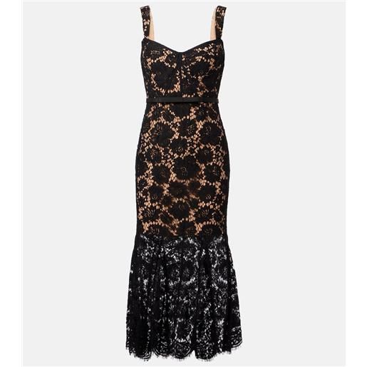 Self-Portrait abito da cocktail in pizzo floreale