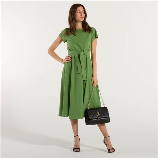 Maxmara abito in popeline di cotone verde
