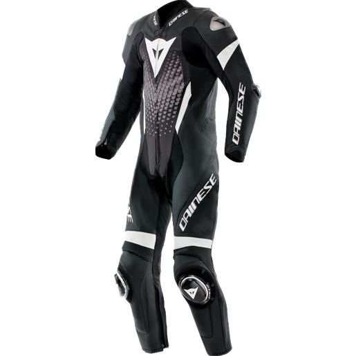 Dainese laguna seca 6 perf 1pc leather suit black white anthracite dainese