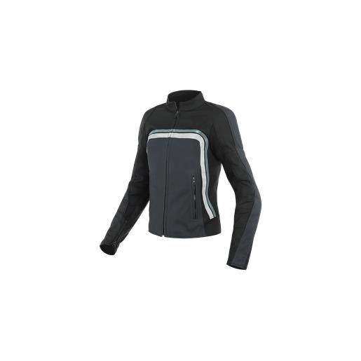 Dainese lola 3 lady leather jacket black ebony n atlantic glacier gray | dainese