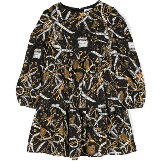Moschino Kids abito con stampa - nero