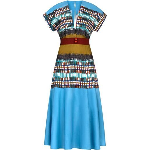 Silvia Tcherassi abito midi sakura - blu
