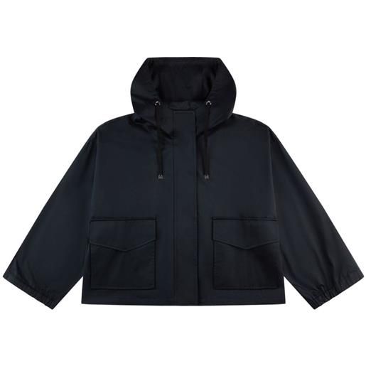 Hogan giacca in cotone con cappuccio - nero