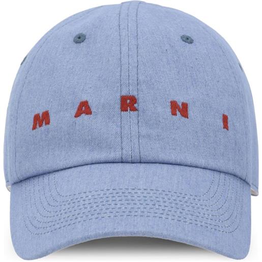 Marni cappello da baseball in cotone - blu