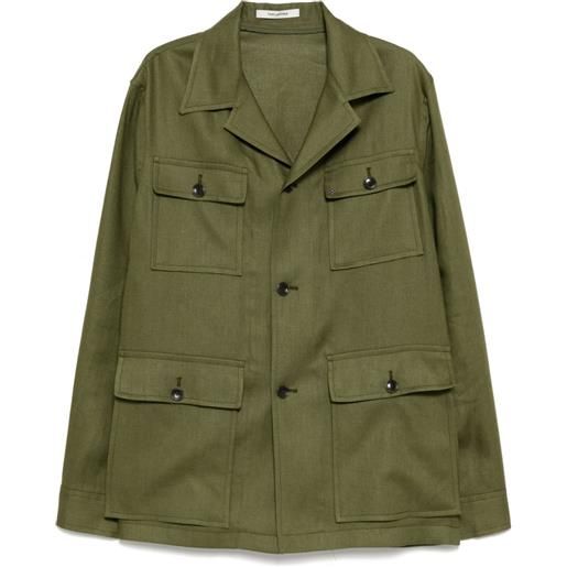Tagliatore giacca-camicia in lino - verde