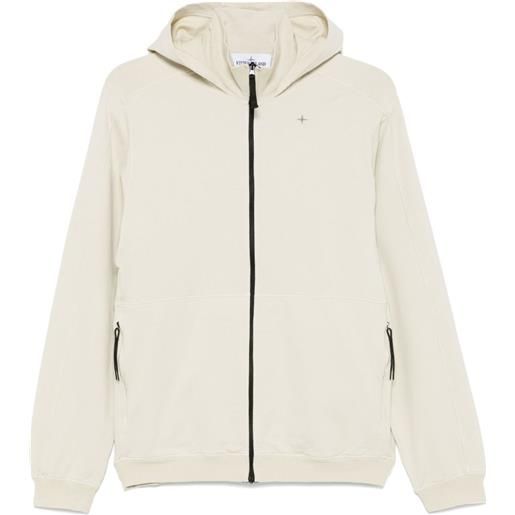 Stone Island felpa con cappuccio e motivo compass - toni neutri