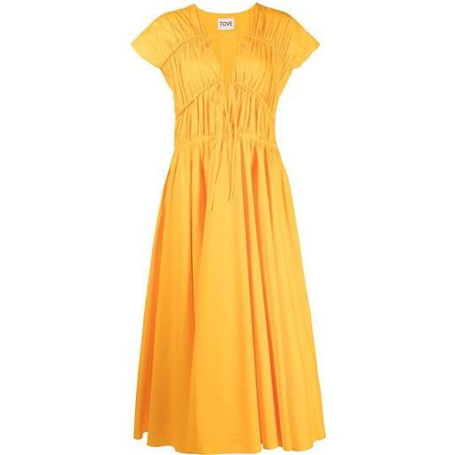 TOVE abito midi svasato ceres - giallo