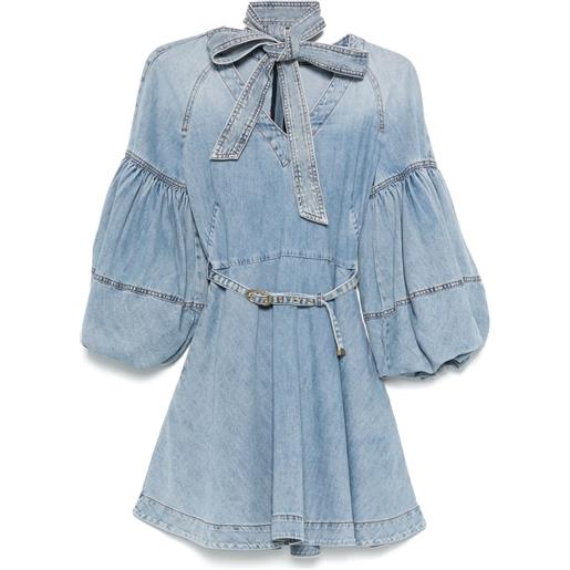 ZIMMERMANN abito corto denim - blu