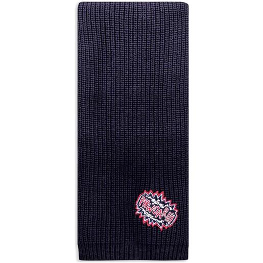 Anya Hindmarch sciarpa con applicazione - blu