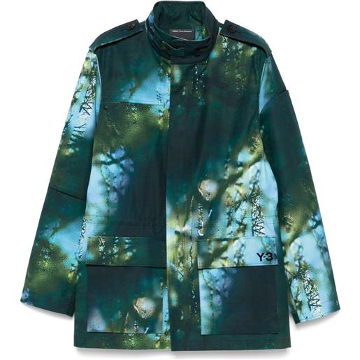 Y-3 giacca aop - blu