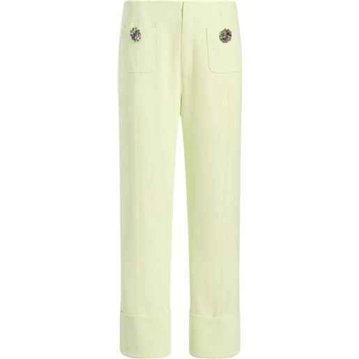 Cinq A Sept pantaloni sartoriali con decorazione - verde