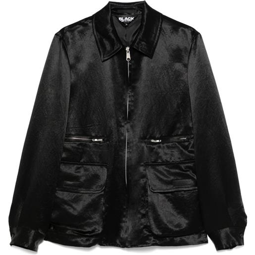 Black Comme Des Garçons giacca in raso - nero
