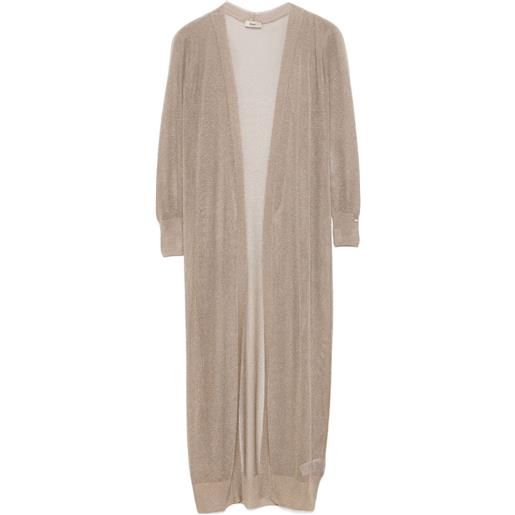 Herno cappotto con lavorazione a maglia - toni neutri