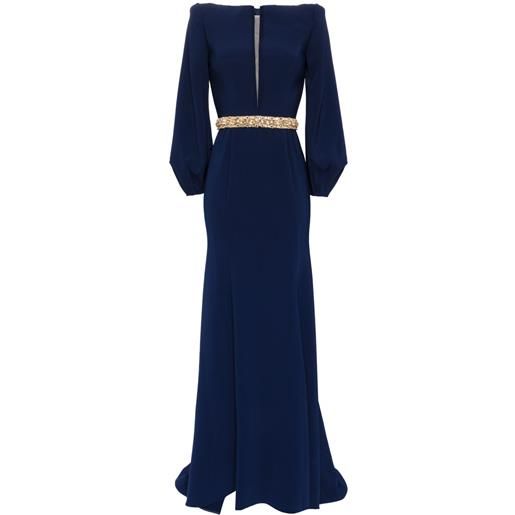 Jenny Packham abito da sera layla con strass - blu