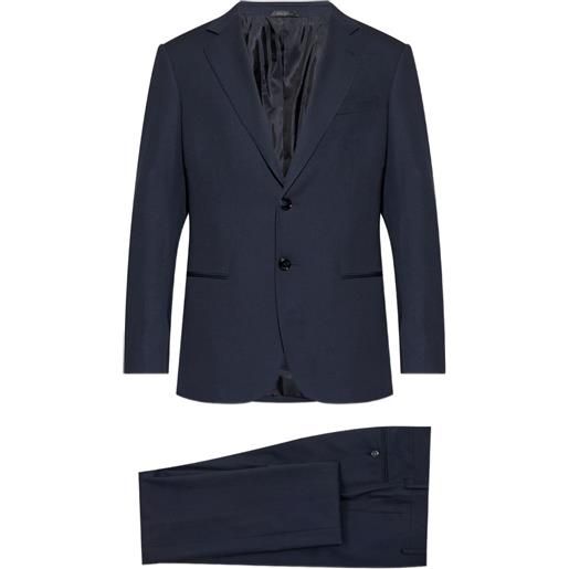 Giorgio Armani completo due pezzi in misto lana - blu