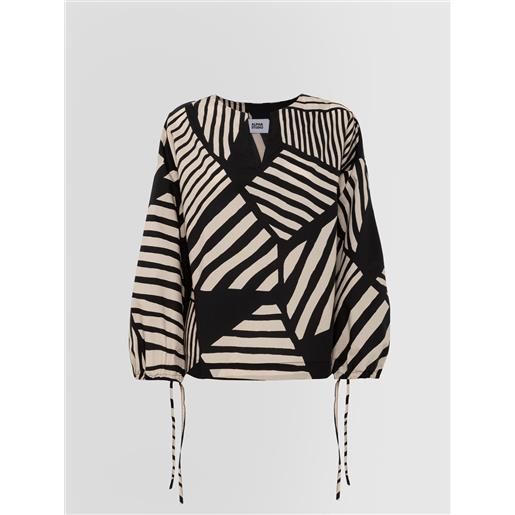 ALPHA STUDIO blusa serafino stampa etnografica
