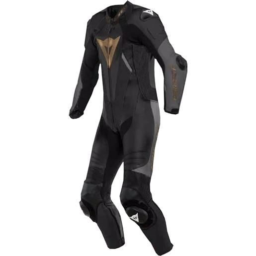 Dainese tuta laguna seca 5 1pc leather suit special edition black grey gold | dainese
