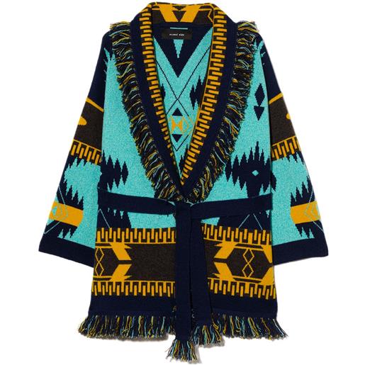 Alanui Kids cardigan con cintura - blu
