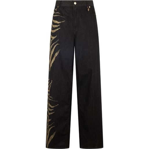 Roberto Cavalli jeans con stampa - nero