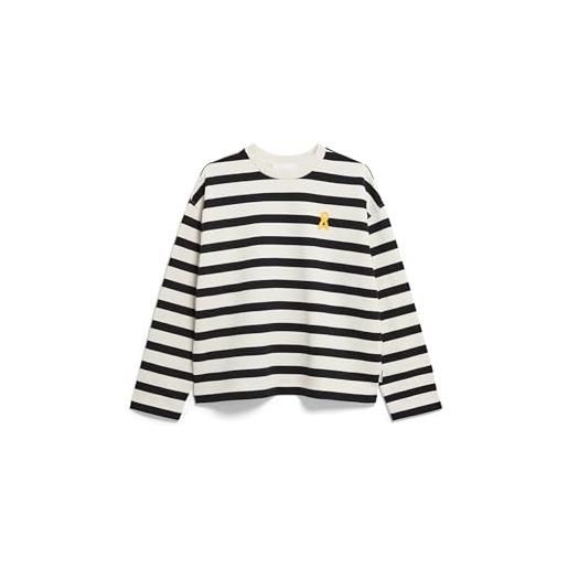 ARMEDANGELS felpa da donna in cotone biologico iconic å frankaa bold oversized fit, undyed-black, xs