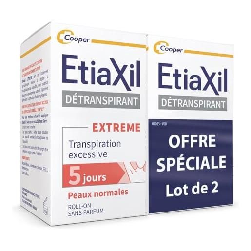 Etiaxil distraspirante trattamento sudorazione eccessivo, confezione da 2 x 15 ml