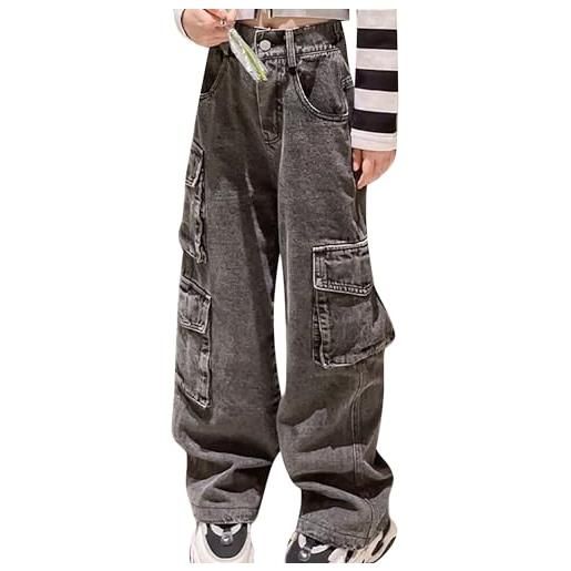 Jeans Baggy Strappati Per Bambina - Taglia 5-16, Vita Bassa, 100% Cotone - Foto 7