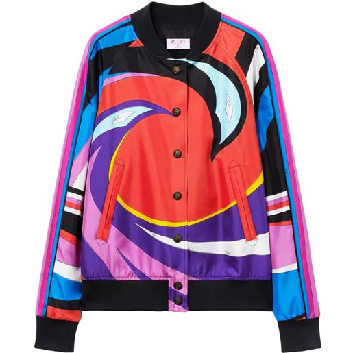 PUCCI bomber con stampa cigni - rosso