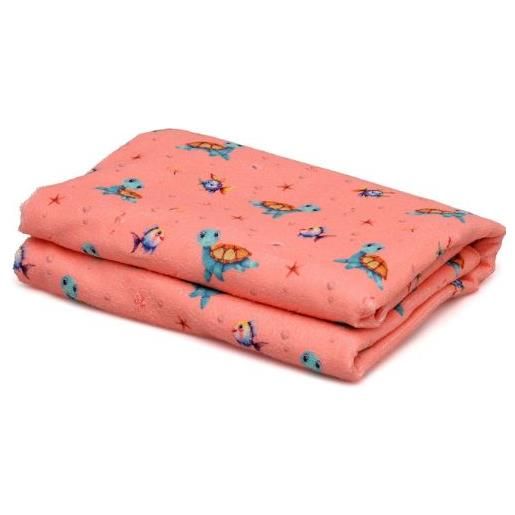 Kiokids telo mare bambini in microfibra - corallo