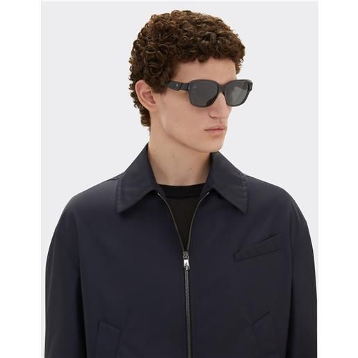 Ferrari occhiale da sole Ferrari in acetato nero trasparente con lenti nere polarizzate - Ferrari collection nero os