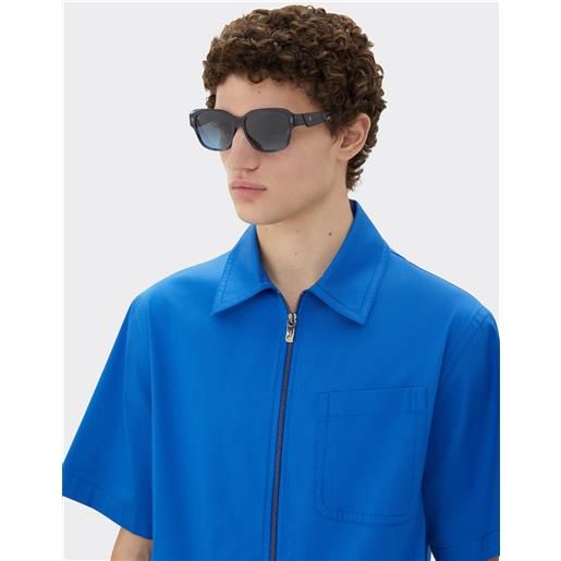 Ferrari occhiale da sole Ferrari in acetato blu striato con lenti blu sfumate polarizzate - Ferrari collection blu scozia os