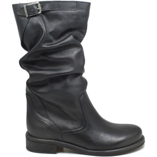 In Time stivali estivi biker boots "soul/m" - pelle nero