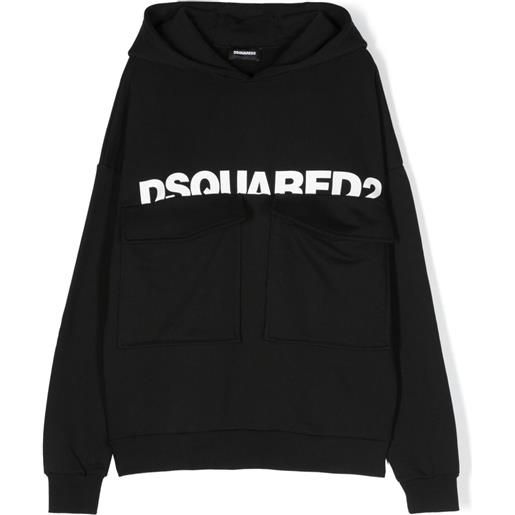 DSQUARED2 KIDS felpa con cappuccio - nero