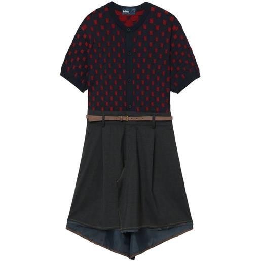 Kolor tunica con design a inserti - blu