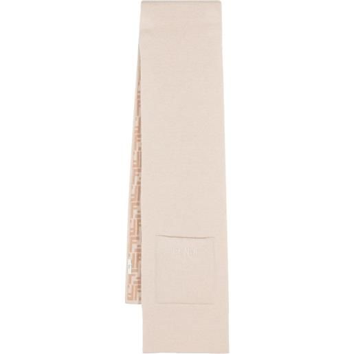 Fendi Kids sciarpa con motivo ff - toni neutri