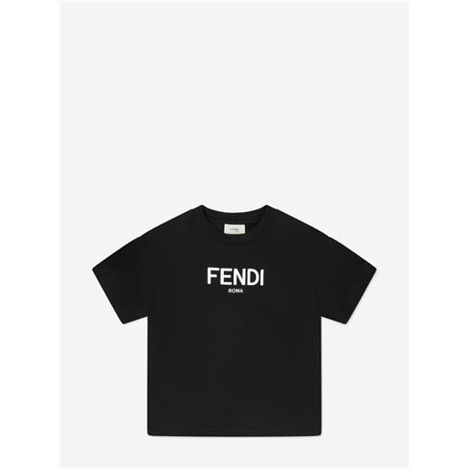 Fendi Kids kids logo t-shirt - nero