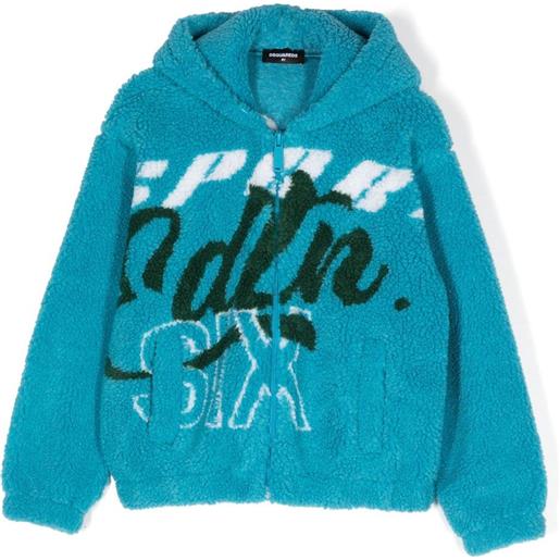 DSQUARED2 KIDS felpa con cappuccio - blu