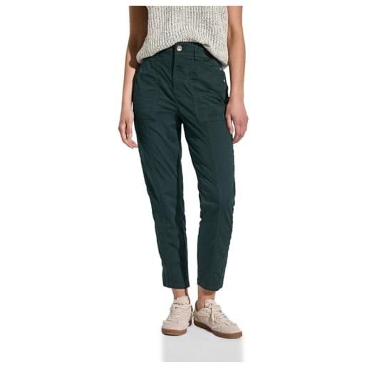 Street One a378877 paperbag pantaloni, verde cacciatore, 42w x 28l donna
