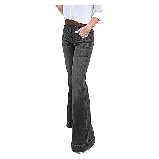 Gonna Pantalone Donna Stile Semplice Estivi Eleganti Stampato High Waist Pantaloni Larghi Baggy - Foto 11