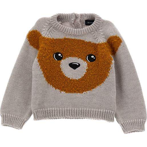 Monnalisa pull merino orsetto intarsio