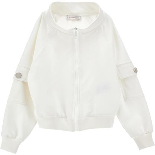 Monnalisa felpa con zip e con tascone