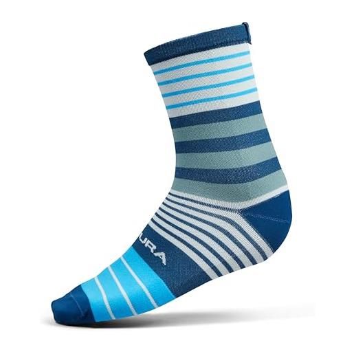 ENDURA men's block sock cycling socks, blueberry, l-xl