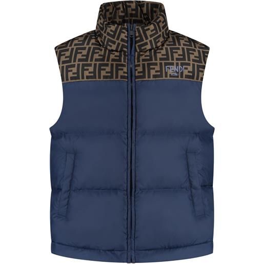 Fendi Kids gilet imbottito - blu