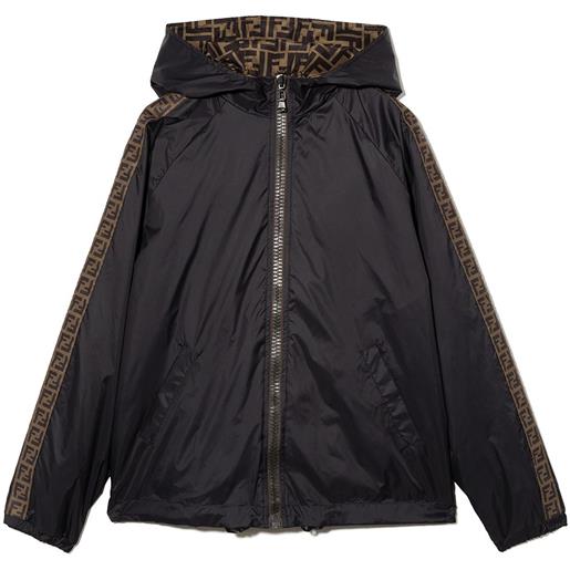 Fendi Kids giacca reversibile con motivo ff - nero