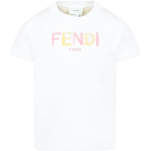 Fendi Kids t-shirt con logo - bianco