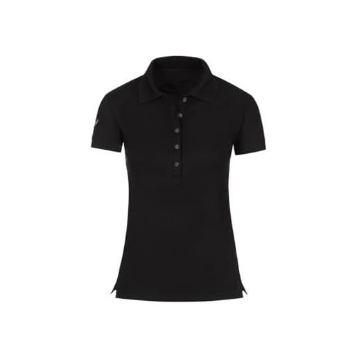Trigema poloshirt mit swarovski® kristallen, polo da donna, nero (schwarz 008), 44 (taglia produttore: l)