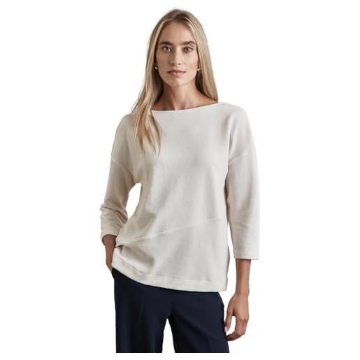 Street One a322231 strukturmix shirt, bianco lucido, 40 donna