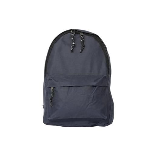 Ciabalù zaino scuola media, elementare, superiore unisex in tessuto 32x42x15 cm 2 scomparti e spallacci imbottiti regolabili multiuso viaggio, pc, scuola, lavoro, sport (blu)
