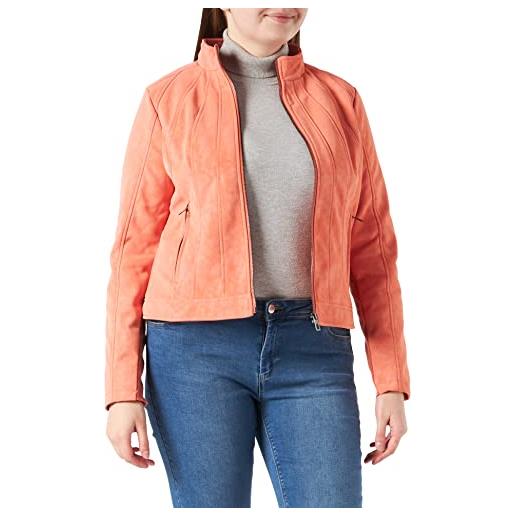 Desigual chaq_mar giacca in ecopelle, colore: arancione, xs donna